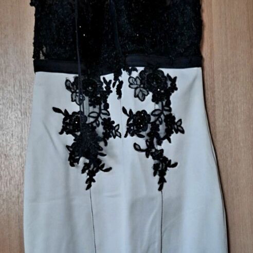 Black lace dress with crystals by EFI like new