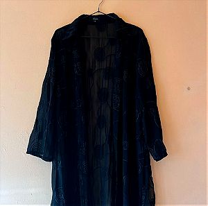 Μακρύ μαύρο πουκάμισο μέγεθος 48