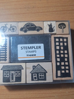 Σφραγίδες Tiger Stempler με θήκη μελάνι και ξύλινες σφραγίδες καινούργιες
