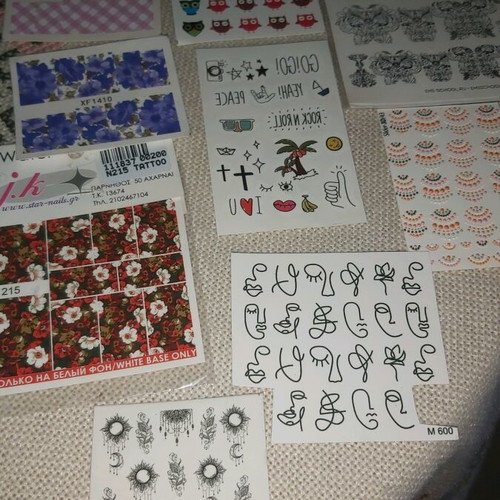 Nail sticker tattoos new, various designs