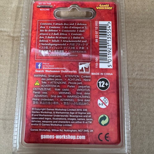 Warhammer Underworlds Beastgrave Hrothgorns Mantrappers Dice Pack like new