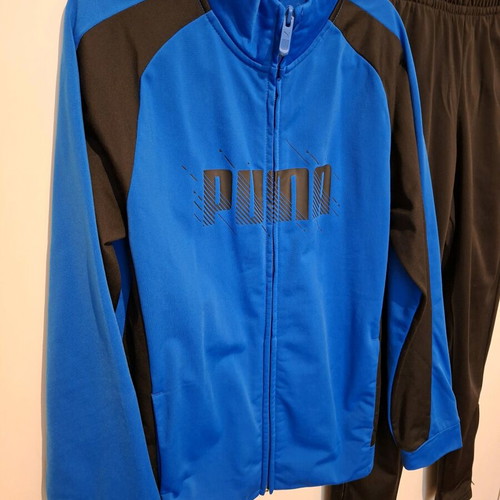 Puma kids sports jacket and tracksuit like new, blue/black