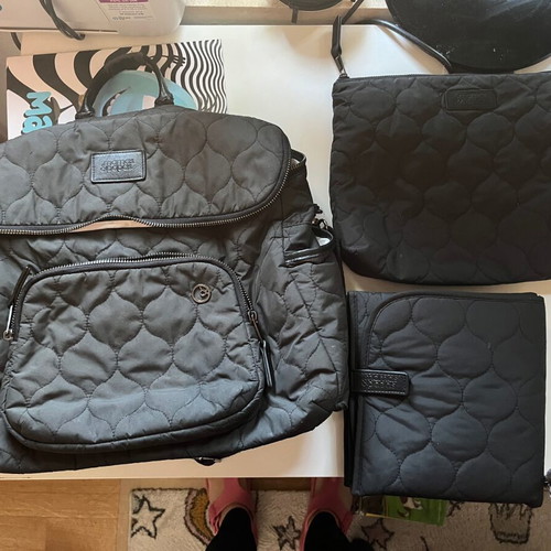 Mamas and Papas bag used with 3-piece changing set and pouch