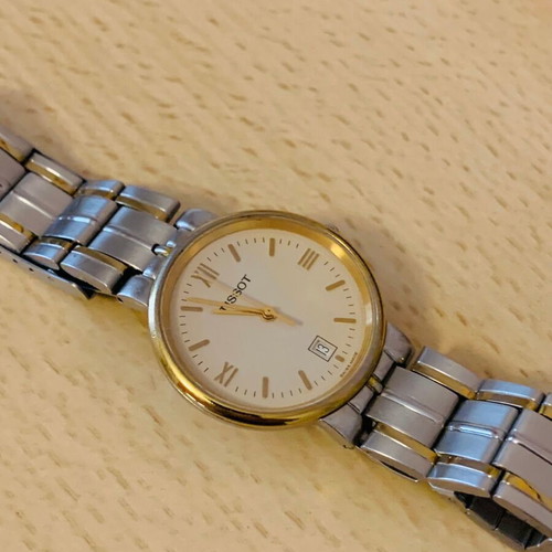 Tissot T983 unisex watch used, stainless steel, white dial