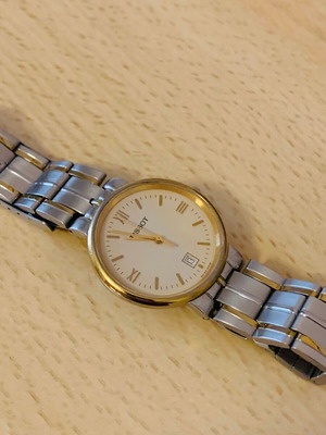 Tissot T983 unisex watch used, stainless steel, white dial