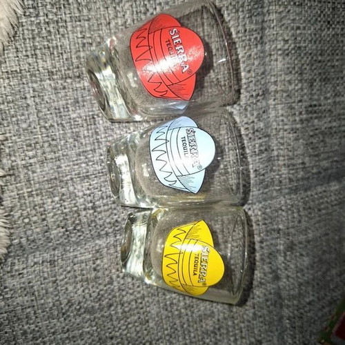 Sierra tequila shot glasses, set of 3