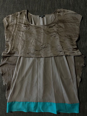Rosa Thea dress like new, elegant brown/beige with turquoise detail size 47