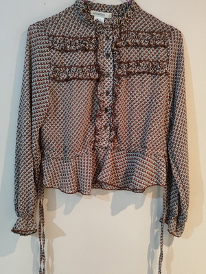 Attrattivo women's blouse S/M brown semi-transparent like new