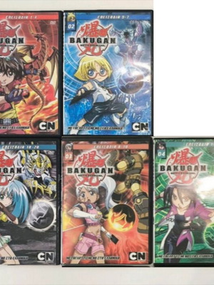 Bakugan DVD dubbed used, pack of 5 discs