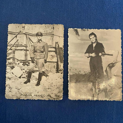 Collectible photos used of foreign actors Marlon Mrando and Korin Kalve