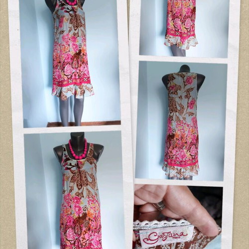 GanJana Paris floral cotton dress used, S/M
