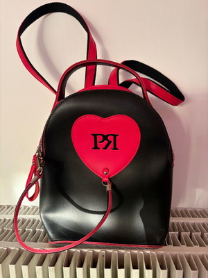Pierro Small Backpack Valentine like new black and red