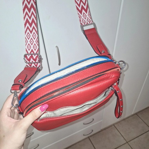 Crossbody shoulder bag used, red