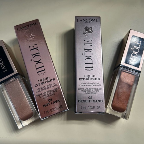 Lancome Idole liquid eyeshadows Hot Lava 03 & Desert Sand 02 new