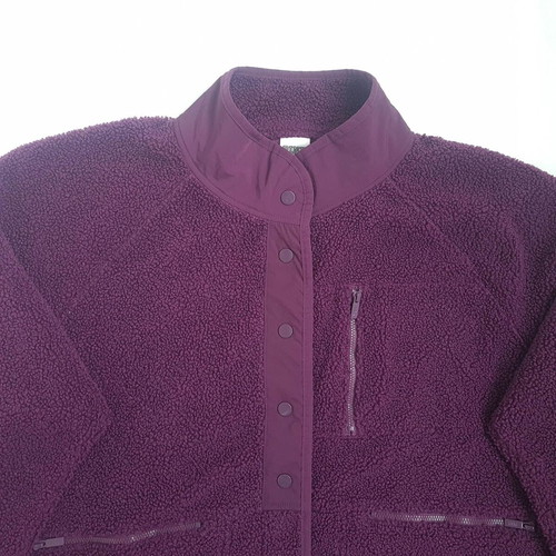 Victoria's Secret Pink women's sherpa fleece jacket new, size L, purple