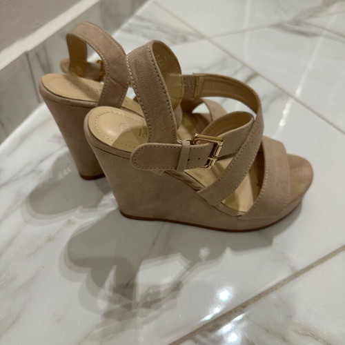 Platform sandals beige size 37 used
