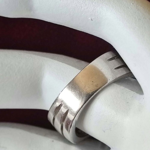 Silver ring 925 with red and black sapphires, new