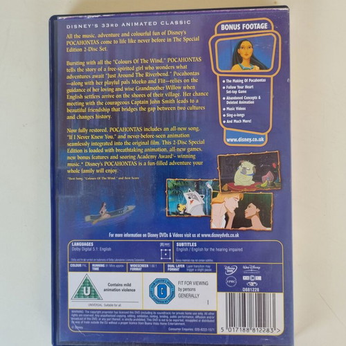 Pocahontas Walt Disney Classics DVD Special Edition