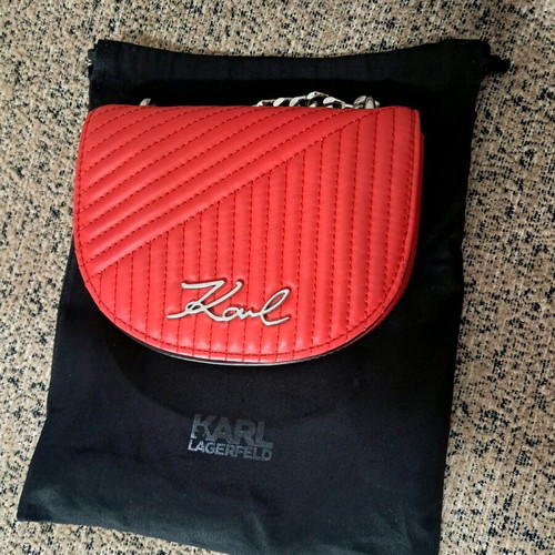 Karl Lagerfeld red crossbody bag brand new leather