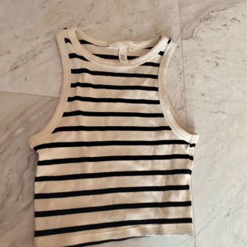 H&M crop top, black and white, size XS