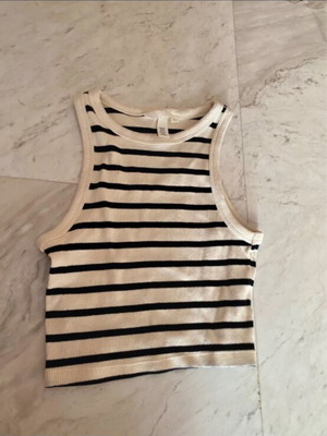 H&M crop top, black and white, size XS
