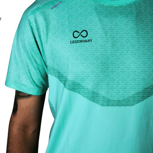 Legendary turquoise coral athletic T-shirt, L size