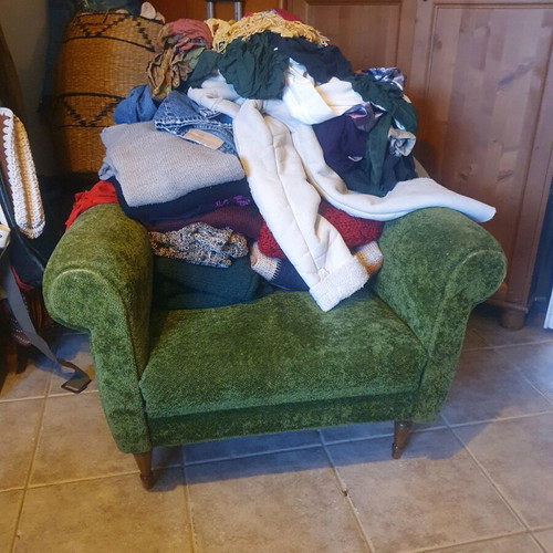 Velvet vintage armchair green cypress
