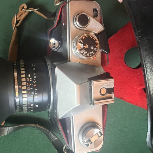 Praktica L2 vintage analog camera with Meyer-Optik 50mm f/2.8 lens used