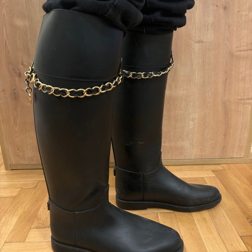 Moschino rain boots used, black, size 39