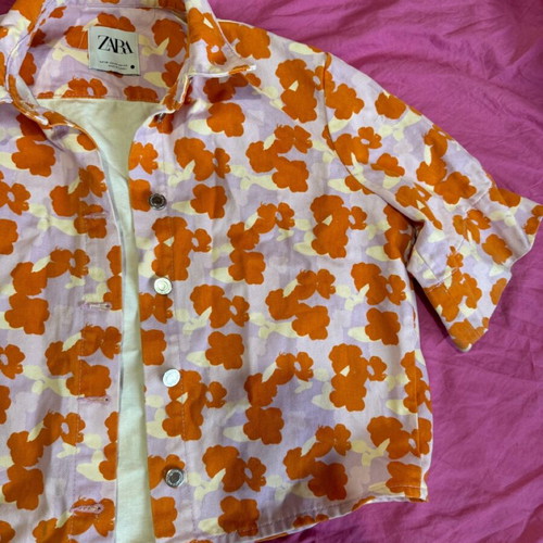 Zara 90’s style set like new, white and orange