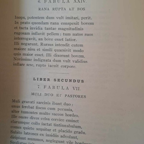 School book Latin and History of Alexander the Great and Phaedrus myths new, OESV 1950