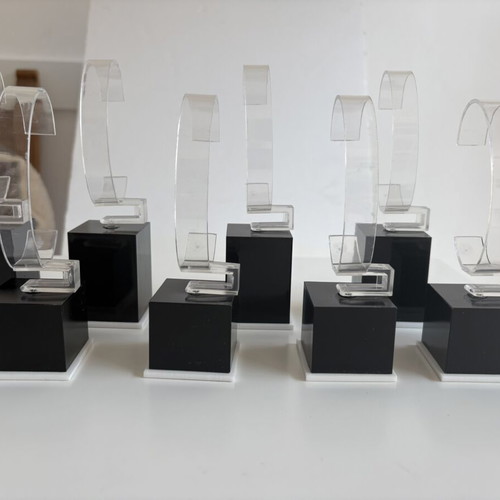 Watch and bracelet display stands used, pack of 8 with black base