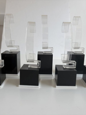 Watch and bracelet display stands used, pack of 8 with black base
