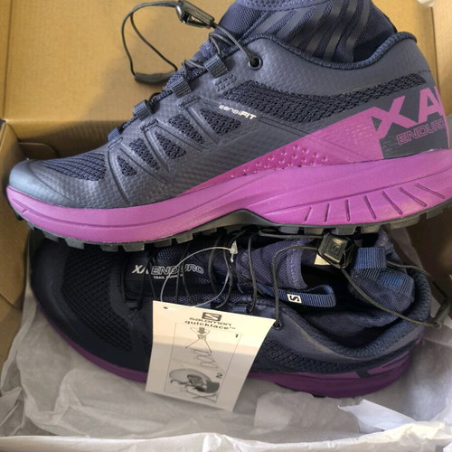 Salomon XA Enduro W athletic shoes new size 38.5 pink-purple