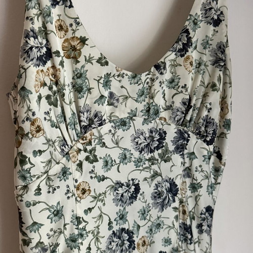 Zara ultimate slip dress, satin, multicolor floral
