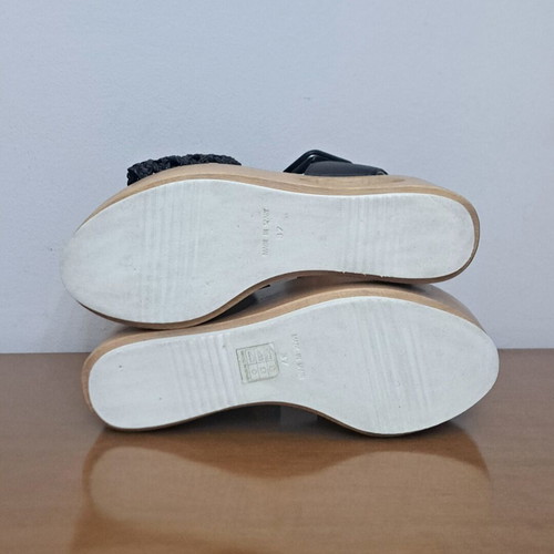 Paloma Barceló Palomitas platforms like new, leather and wood, size 37