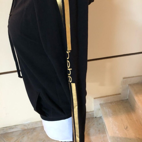Bebe jacket shirt like new, black with gold details
