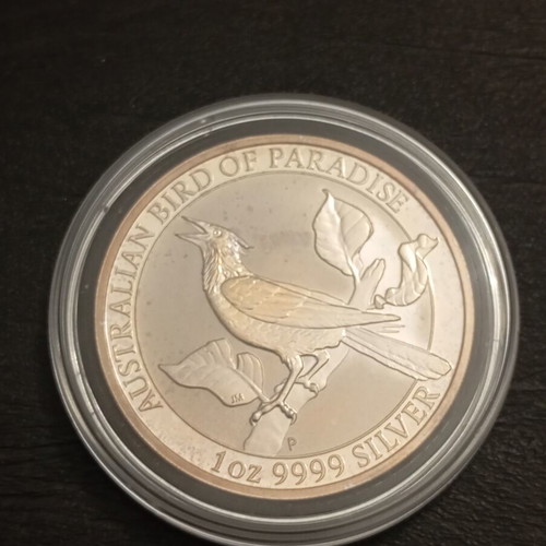 Silver Ounce Australia used, 1oz 999 pure silver bird of paradise