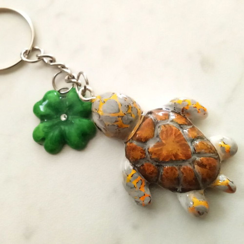 Turtle bag accessory new, handmade, brown