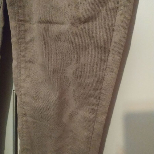 Benetton beige pants used, low-rise size S with pattern