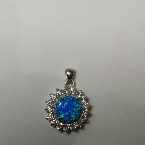 Silver pendant with opal stone 925 new