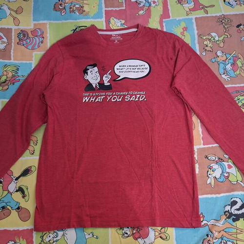 Men's red long-sleeve shirt like new