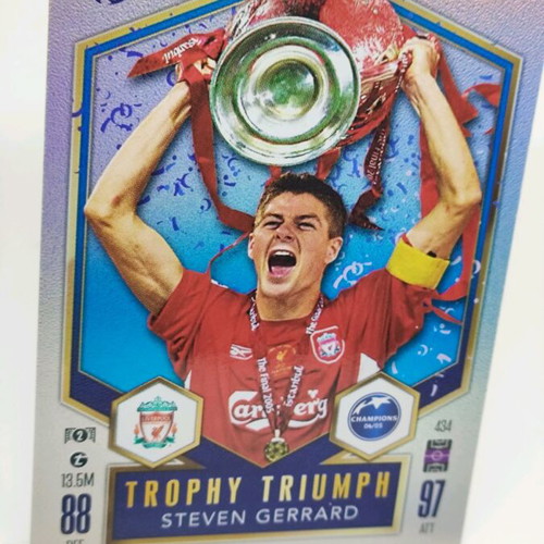 Steven Gerrard Trophy Triumph collectible card like new