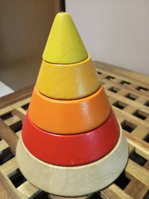Wooden educational toy used for 18+ months