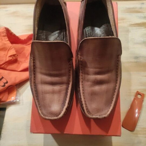 Boss moccasins like new, brown, size 43 with wide fit