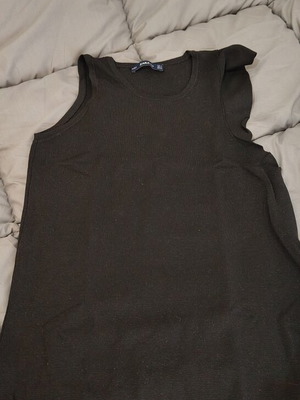 Zara black blouse like new with shoulder detail size S