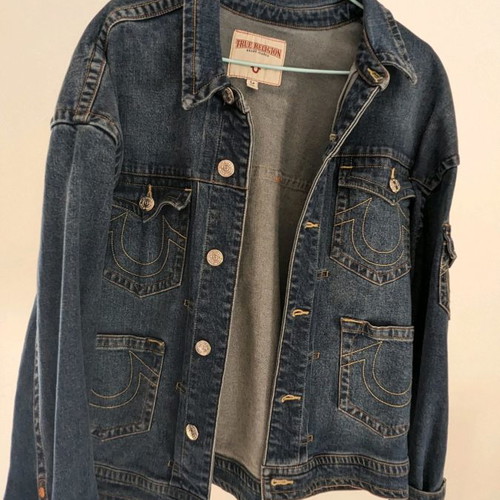 True Religion oversized μπουφάν μεταχειρισμένο, μπλε