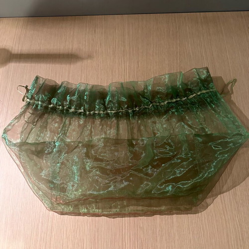 Transparent tulle pouch