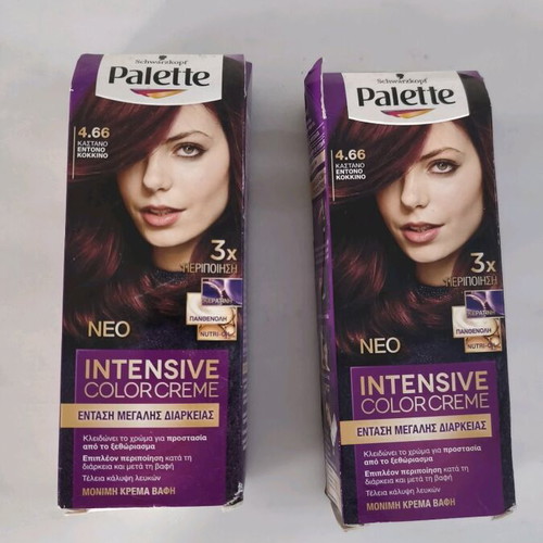 Schwarzkopf hair dye 4.66 intense brown red, new, 2 packs