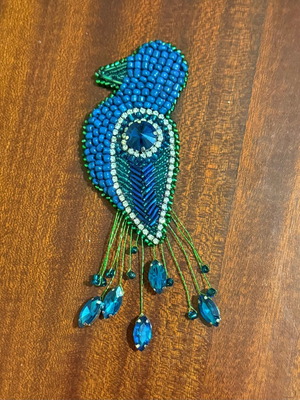 Handmade colorful brooch new with intricate patterns